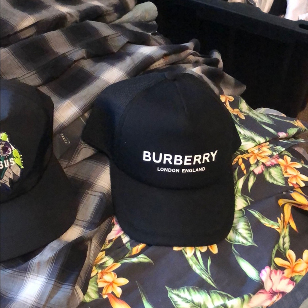 Burberry  trucker cap worn one time .